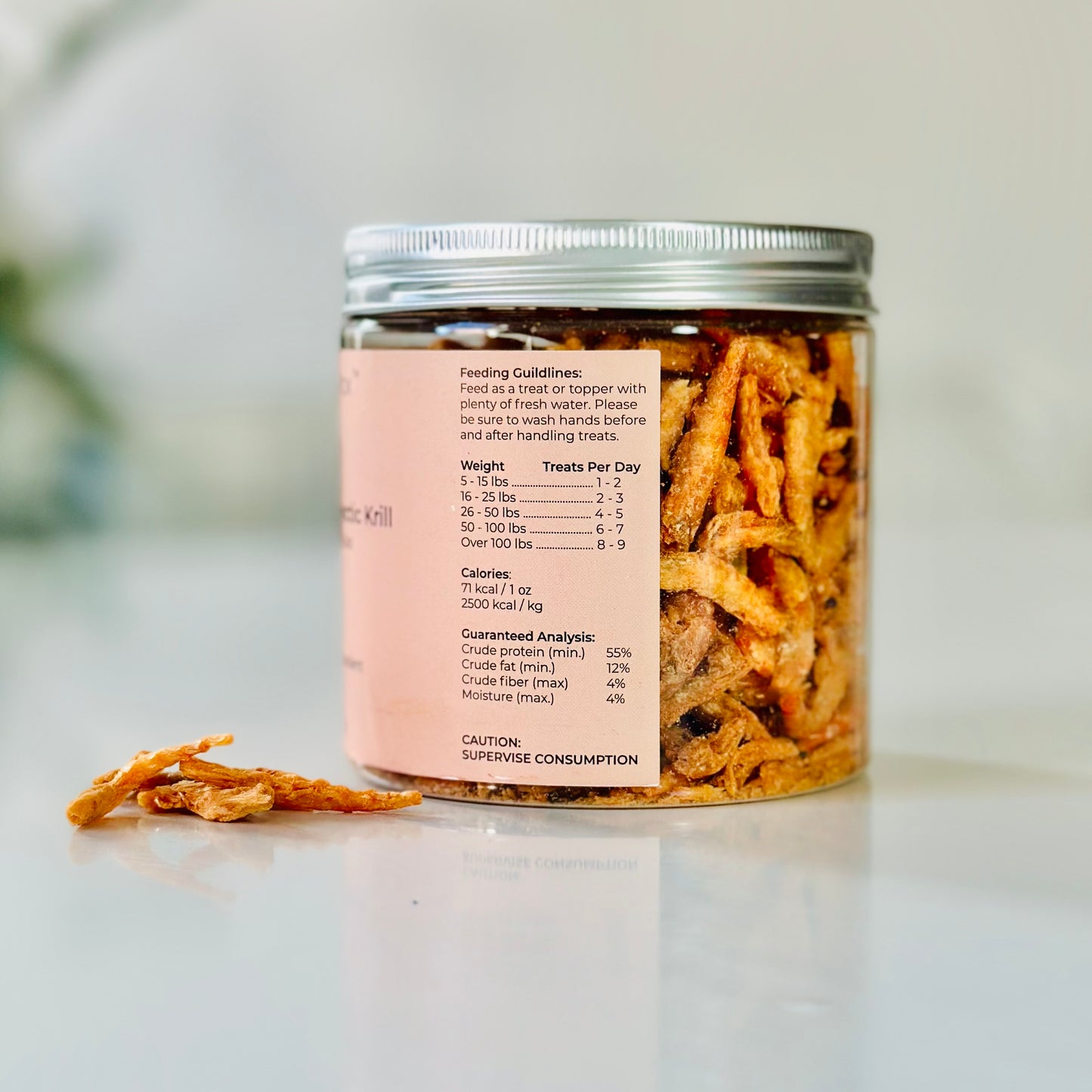 Freeze-Dried Antarctic Krill Treats Snacks for Dogs and Cats | 1.5 oz