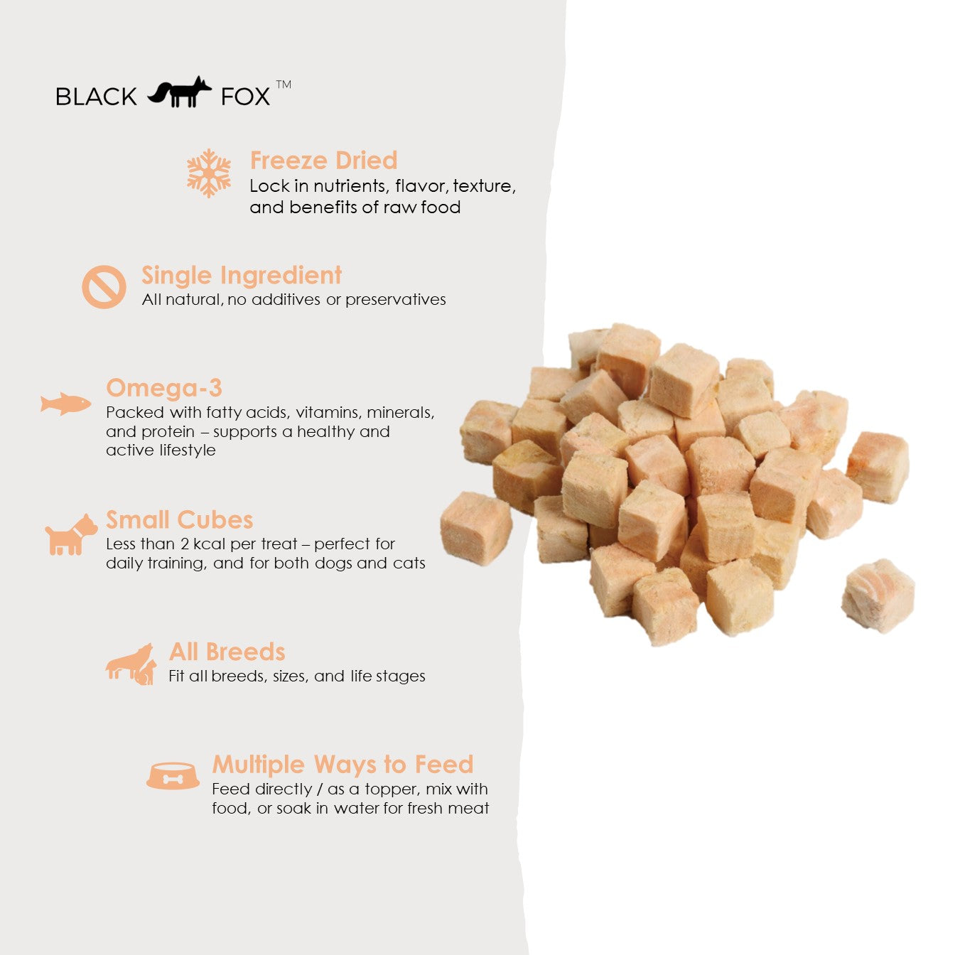 Freeze-Dried Salmon Training Treats Snacks for Dogs & Cats