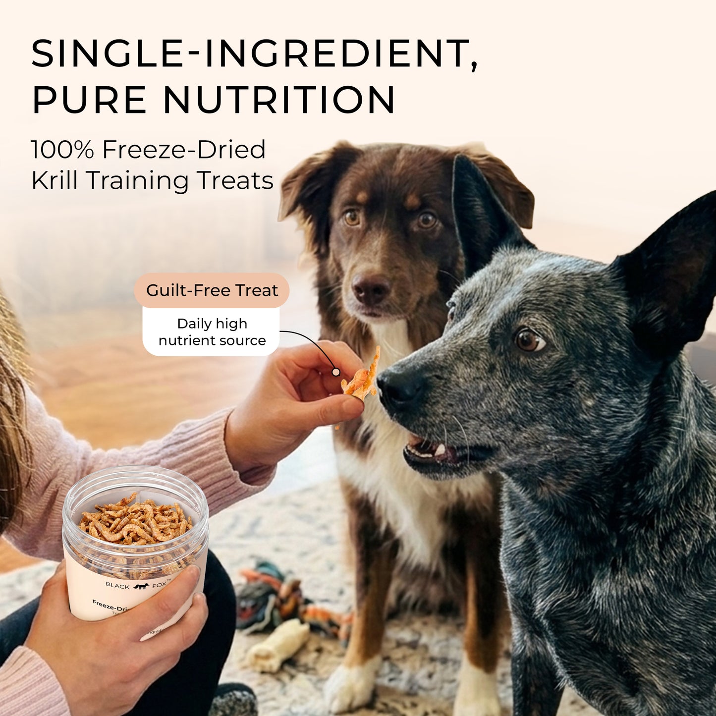 Freeze-Dried Antarctic Krill Treats Snacks for Dogs and Cats | 1.5 oz