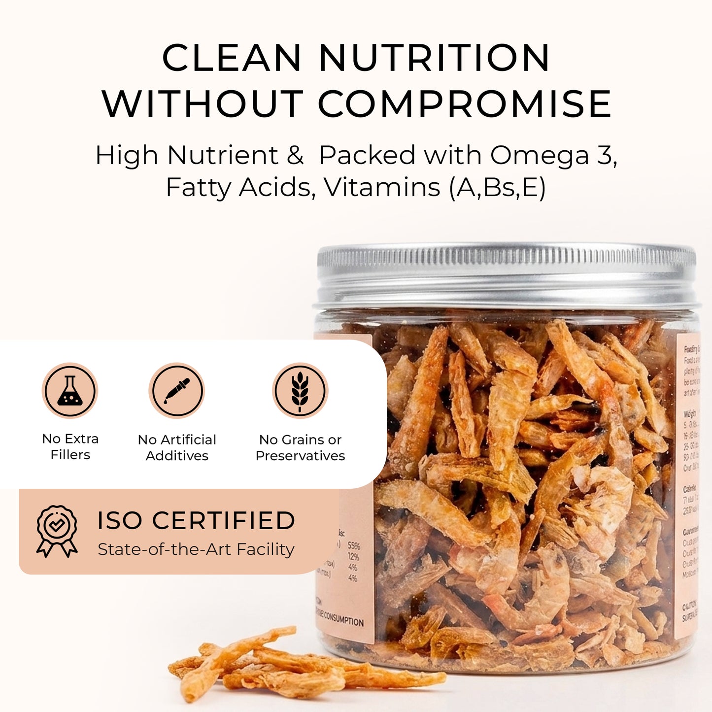 Freeze-Dried Antarctic Krill Treats Snacks for Dogs and Cats | 1.5 oz