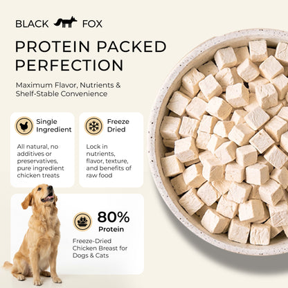 Freeze-Dried Chicken Breast Training Treats Snacks for Dogs & Cats