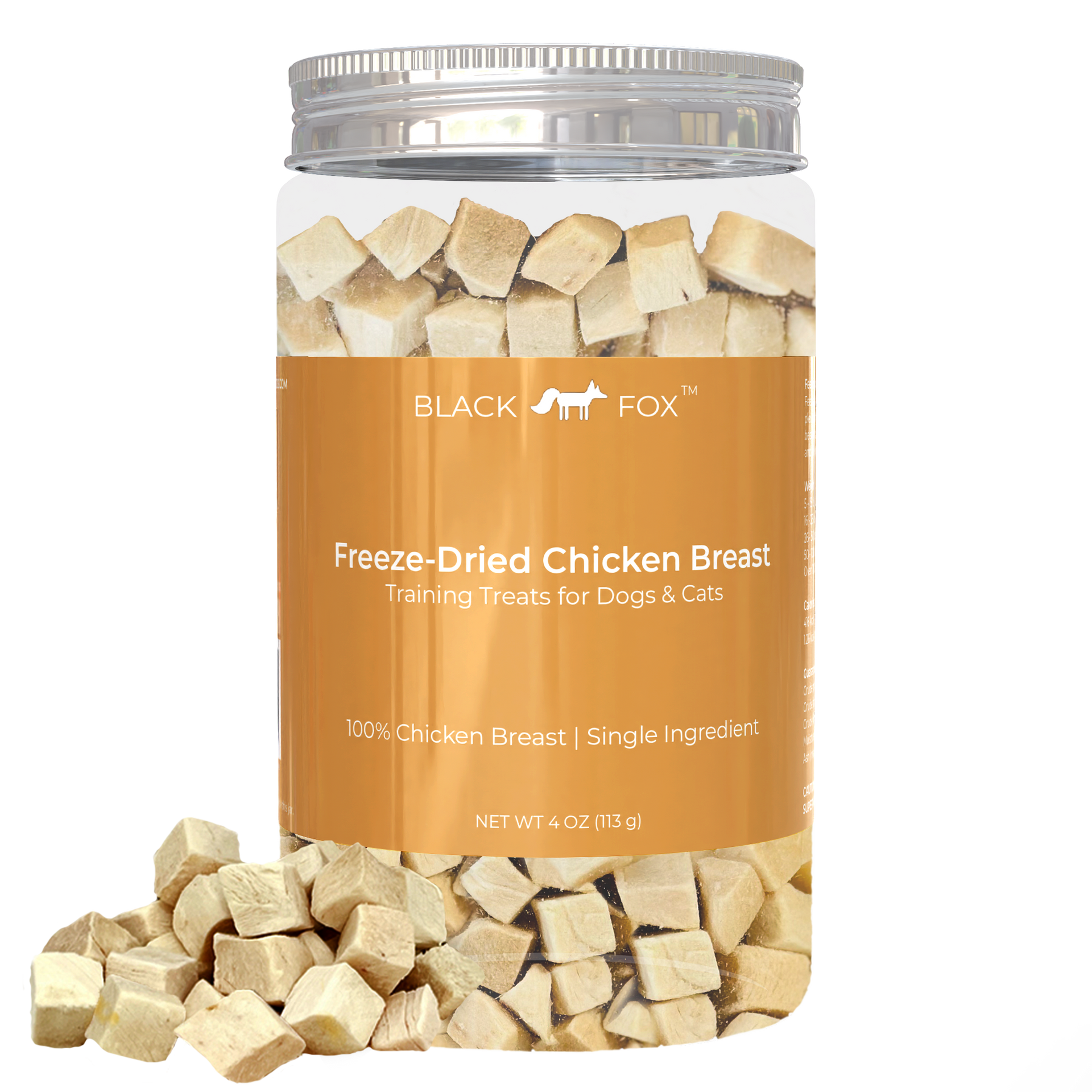 BLACK FOX Freeze-Dried Chicken Breast Training Treats for Dogs & Cats