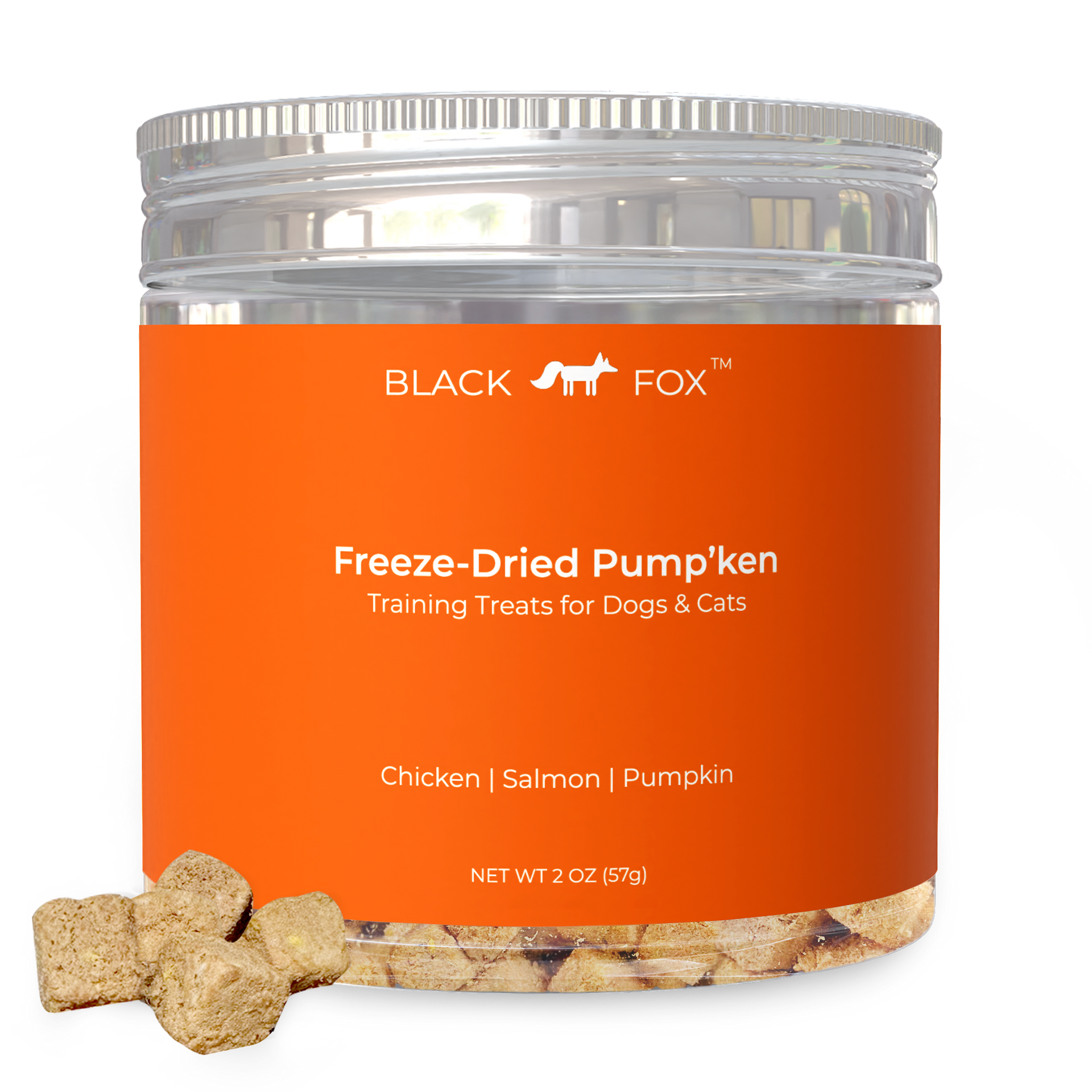 Freeze-Dried Pump'ken Dog Cat Treat Snack | 2oz Chicken Salmon Freeze-Dried Pump'ken Dog Cat Treat Snack | 2oz Chicken Salmon