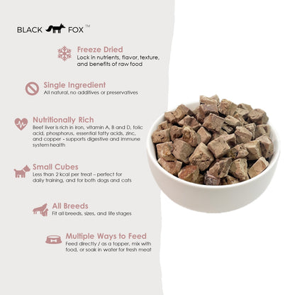 Freeze-Dried Beef Liver Training Treats for Dogs & Cats